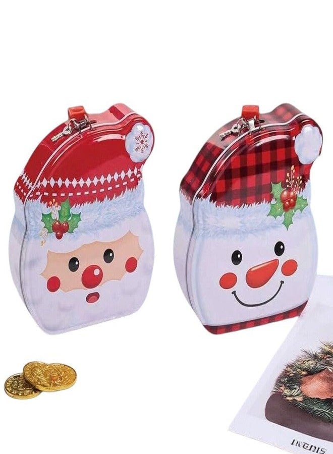 Radhya Accessories Santa Metal Piggy Bank for Kids - Mini Tin Money Box Savings Bank, Cute Christmas Gift for Girls & Boys, Holiday X-Mas Tree Home Décor, Gift Idea, Durable Coin Bank (Santa) - Image 1